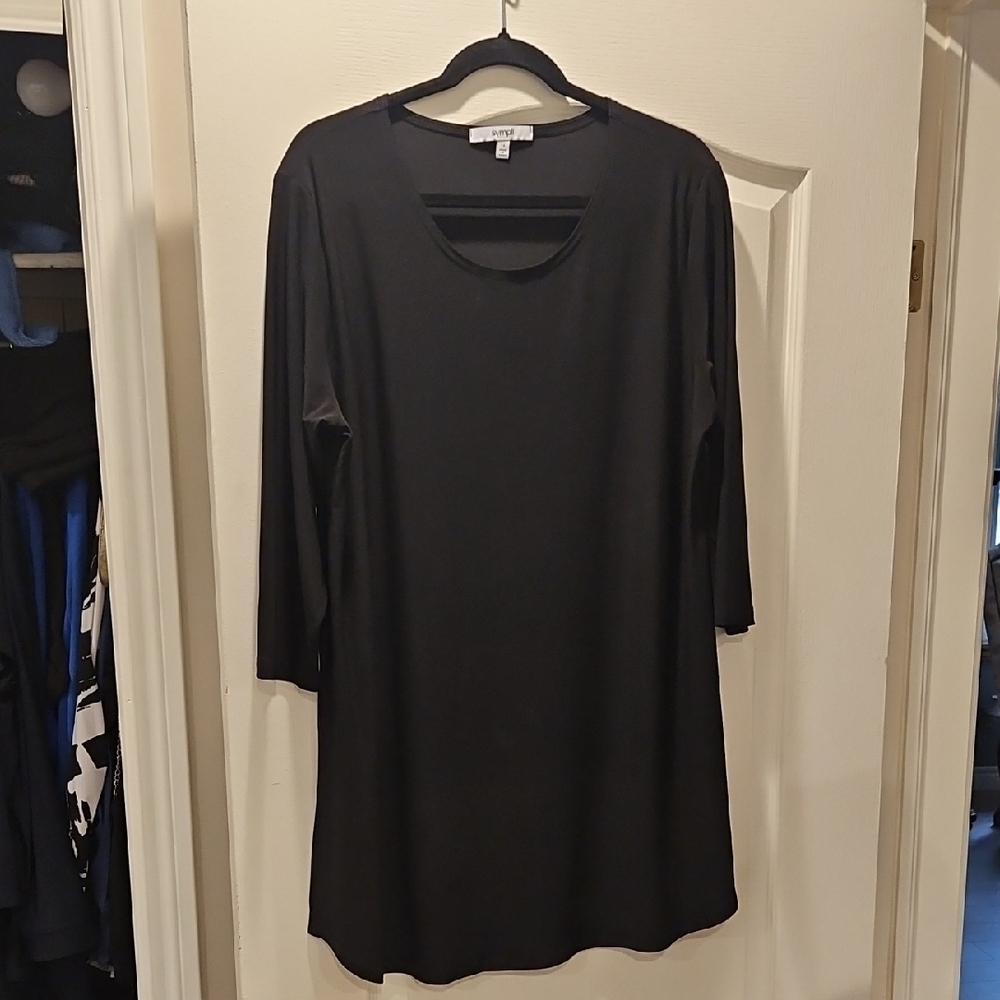 Sympli Classic Black Long Sleeve Tunic